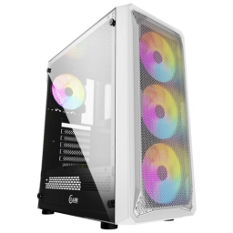 Корпус Powercase Mistral Z4 White, Tempered Glass, Mesh, 4x 120mm 5-color LED fan, белый, ATX (CMIZW-L4)