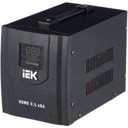 Стабилизатор напряжения IEK Home 0.5кВА однофазный черный (IVS20-1-00500)