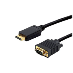 Cablexpert Кабель DisplayPort->VGA, 1,8м, 20M/15M, черный, экран, пакет (CCP-DPM-VGAM-6)