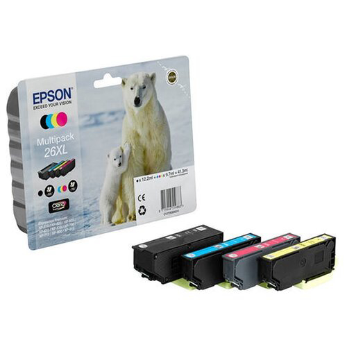 Картридж струйный Epson T2636 C13T26364010 4цв. набор для Epson XP-600/700/800