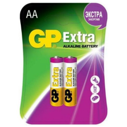 Батарея GP Extra Alkaline 15AX LR6 AA (2шт) блистер