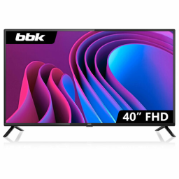 Телевизор 40" BBK 40LEM-1046/FTS2C (B), 1920x1080, HDMIx2, USBx3, черный