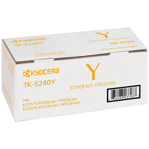 Тонер-картридж Kyocera-Mita TK-5240Y,Yellow  {P5026cdn/cdw, M5526cdn/cdw (3000стр)}