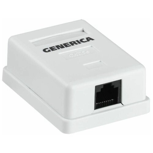 Розетка ITK Generica CS2-1C5EU-12-G настенная 49.2x65.5x25.2мм RJ45 пластик белый (упак.:1шт)