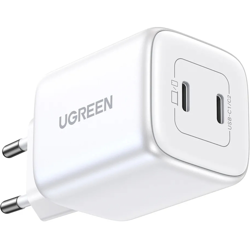 Зарядное устройство UGREEN CD294 (15327) Nexode Mini USB-C+USB-C 45W PD GaN Fast Charger EU