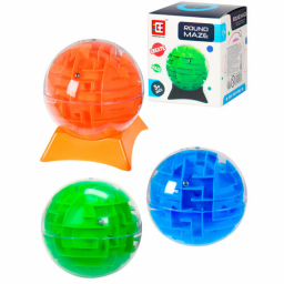Игрушка NO NAME Головоломка.3D лабиринт шар (7,2х9,8 см, в коробке. 3 цвета микс) Y14494010 ПП-00196760