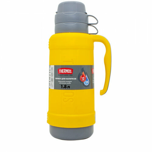 Thermos Термос со стеклянной колбой Picnic 40 Series, желтый, 1,8 л.