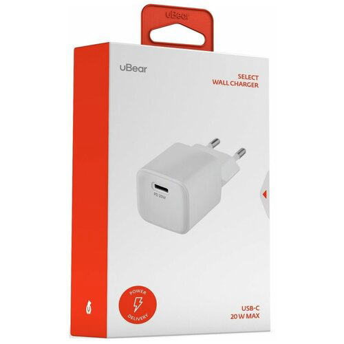 Сетевое зарядное устройство uBear Select Wall charger 20W Type-C White