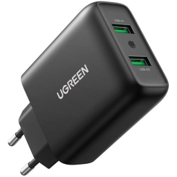 Зарядное устройство UGREEN CD161 (10216) USB-A QC 3.0 36W Fast Charger EU. Цвет: черный