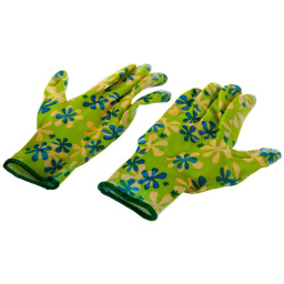 Перчатки PALISAD Перчатки садовые из полиэстера с нитрильным обливом, зеленые, M 67742