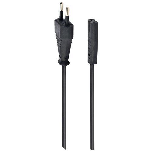 Кабель с вилкой Europlug(M)-IEC-320-C7, 10A, 1.8 м, черный Cablexpert (PC-184-VDE-1.8M 1,8м)