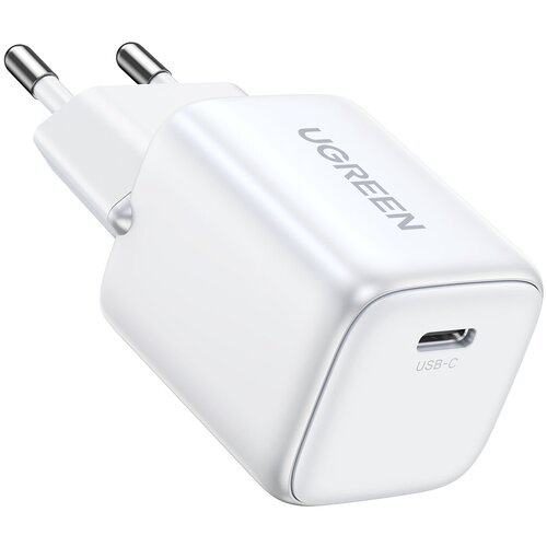 Сетевое зарядное устройство UGREEN CD318 (15324) Nexode Mini 20W USB-C PD GaN Fast Charger EU - White