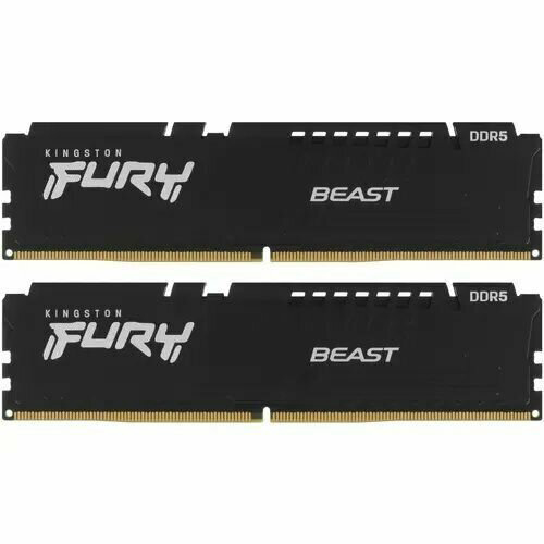 Модуль памяти DDR5 32GB (2*16GB) Kingston FURY KF560C36BBEK2-32 Beast Black EXPO 6000MHz CL36 1RX8 1.35V 16Gbit retail