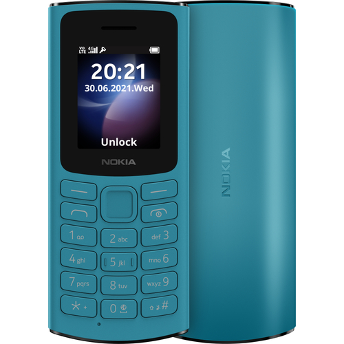 Мобильный телефон Nokia 105 (TA-1557 )DS EAC 0.048 голубой моноблок 2Sim 1.8" 120x160 Series 30+ GSM