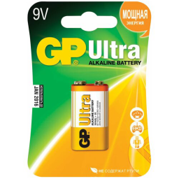 Батарея GP Ultra Alkaline 1604AU 6LR61 9V (1шт)