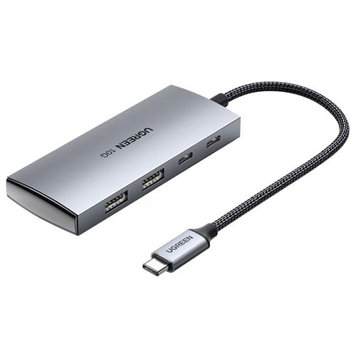 Хаб Ugreen CM480 USB-C to 2x USB 3.1+2xUSB-C Grey 30758