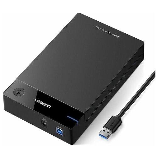 Внешний корпус UGREEN US222 (50422) USB 3.0 B to 3.5'/2.5" SATA Hard Drive Box EU - Black