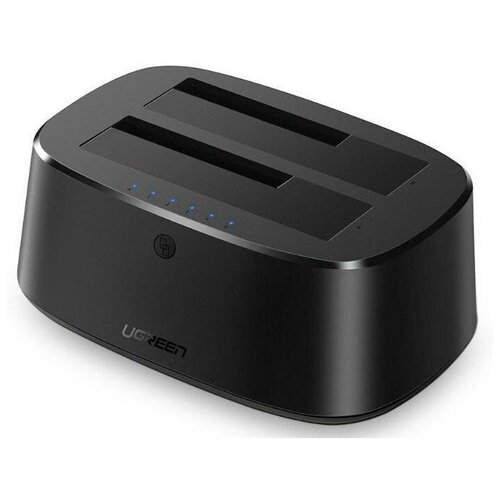 Док станция UGREEN CM198 (50857) USB 3.0 to SATA Dual-Bay Hard Drive Docking Station EU - Black