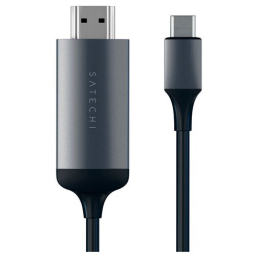 Провод Satechi USB Type-C to HDMI 4K. Поддержка разрешения 4K. Длина 1,8 м. Цвет серый космос.