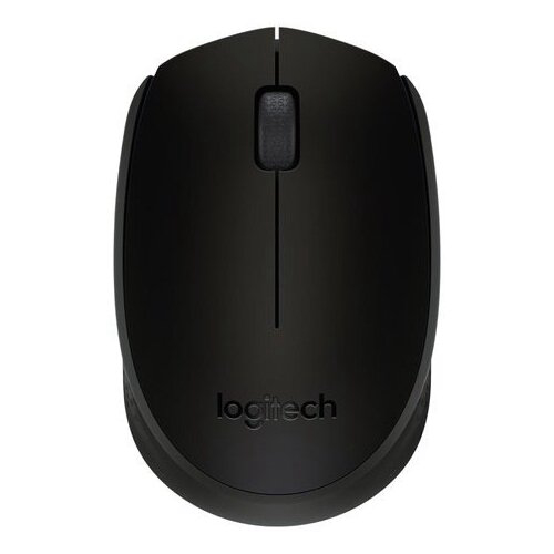 Мышь Logitech B170 черный оптическая (1000dpi) беспроводная USB