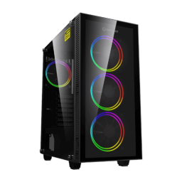 Корпус Mid-Tower GameMax Draco XD черный [закаленное стекло, 4 x 120 мм, 0.5 мм] [MFG. A363-TA]