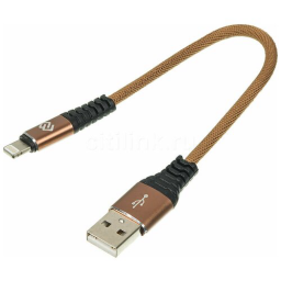 Кабель Digma LIGHT-0.15M-BR USB (m)-Lightning (m) 0.15м коричневый