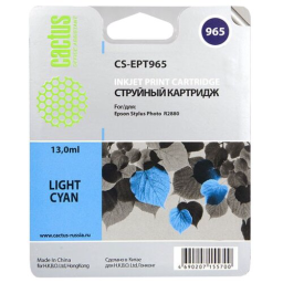 Картридж струйный Cactus CS-EPT965 T0965 светло-голубой (13мл) для Epson Stylus Photo R2880