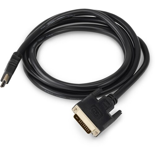 Кабель аудио-видео Buro HDMI (m)/DVI-D (Dual Link) (m) 1.8м. позолоч.конт. черный (BHP RET HDMI_DVI1