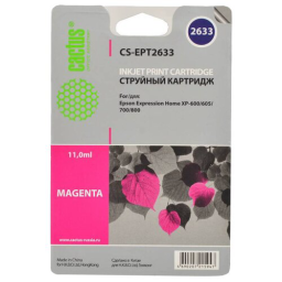 Картридж струйный Cactus CS-EPT2633 26XL пурпурный (12.4мл) для Epson Expression Home XP-600/605/700