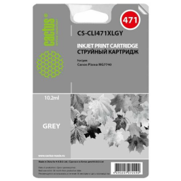 Картридж струйный Cactus CS-CLI471XLGY CLI-471XL GY серый (10.8мл) для Canon TS5040/MG5740/MG6840/MG