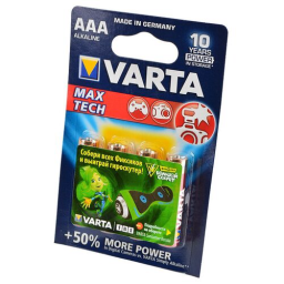 Батарея Varta LongLife Max Power LR03 Alkaline AAA (4шт) блистер