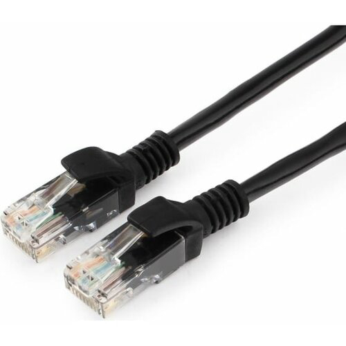 Патч-корд Lanmaster TWT-45-45-1.0-BK UTP RJ-45 вил.-вилка RJ-45 кат.5E 1м черный ПВХ (уп.:1шт)