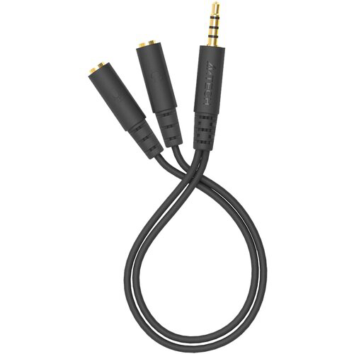 Адаптер аудио A4Tech AD-3P 2xJack 3.5 (f)/Jack 3.5 (m) 0.2м. черный