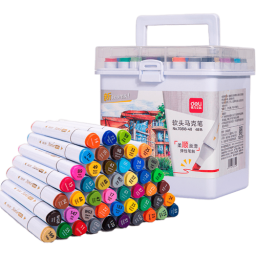 Набор маркеров для скетчинга Deli 70818-48 скошенный пиш. наконечник 48цв. пластиковая коробка (48шт