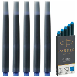 Картридж Parker Quink Z11 (CW1950383) синие чернила смывающиеся для ручек перьевых (5шт)