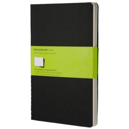 Блокнот Moleskine CAHIER JOURNAL QP318 Large 130х210мм обложка картон 80стр. нелинованный черный (3ш