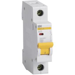 Выключатель автоматический IEK MVA20-1-025-B 25A тип B 4.5kA 1П 230/400В 1мод белый (упак.:1шт)