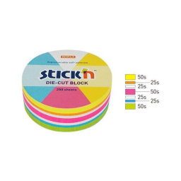 Блок самоклеящийся бумажный Stick`n 21830 67x67мм 250лист. неон ассорти "круг"