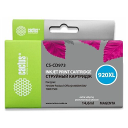 Картридж струйный Cactus CS-CD973 №920XL пурпурный (14.6мл) для HP DJ 6000/6500/7000/7500