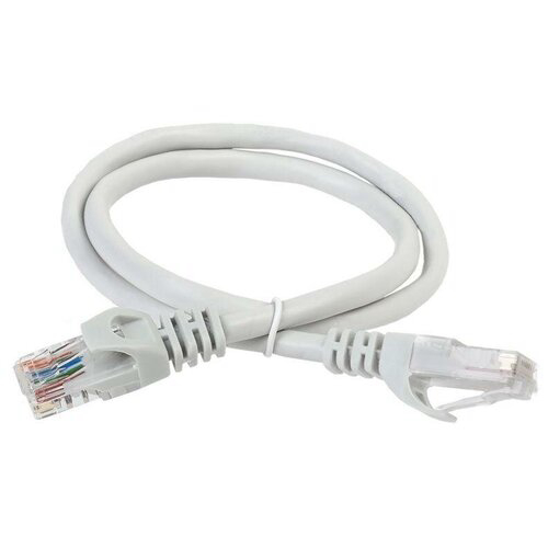 Патч-корд ITK PC01-C5EU-05M UTP RJ-45 вил.-вилка RJ-45 кат.5E 0.5м серый ПВХ