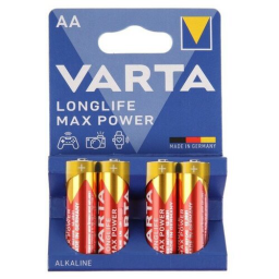 Батарея Varta LongLife Max Power LR6 Alkaline AA (4шт) блистер