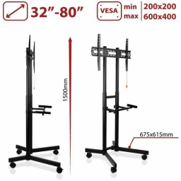 Подставка для телевизора Arm Media PT-STAND-7 черный 32"-80" макс.50кг напольный фиксированный