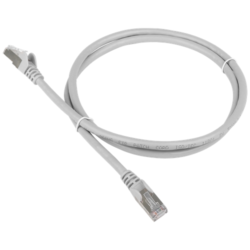 Патч-корд Lanmaster TWT-45-45-1.0/S-GY FTP RJ-45 вил.-вилка RJ-45 кат.5E 1м серый ПВХ (уп.:1шт)