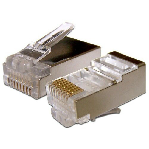 Коннектор Lanmaster (TWT-PL45/S-8P8C-6) STP кат.6 RJ45 с защитным колпачком (упак.:100шт)