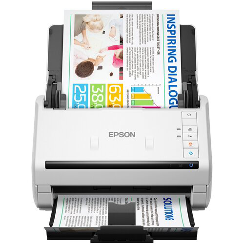 Сканер протяжный Epson WorkForce DS-530II (B11B261401/502) A4 белый/черный