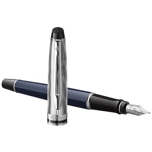 Ручка перьев. Waterman Expert L`Essence du Bleu (CW2166426) LaqBlue CT F сталь нержавеющая подар.кор