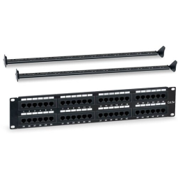 Патч-панель WRline WR-PL-48-C5E-D 19" 2U 48xRJ45 кат.5E