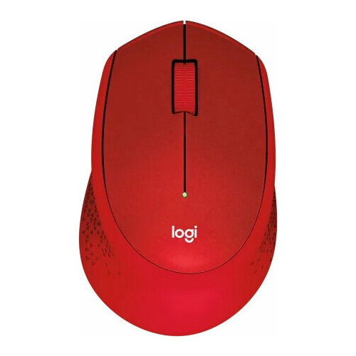 Мышь Logitech M331 Silent Plus красный оптическая (1000dpi) silent беспроводная USB (3but)