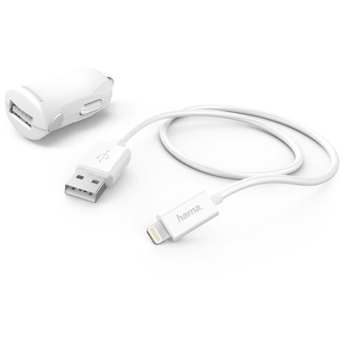 Комплект зар./устр. Hama H-183266 2.4A USB для Apple белый (00183266)