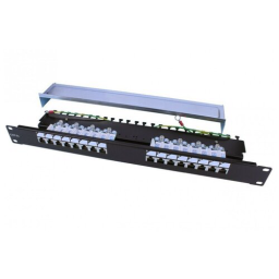 Патч-панель Hyperline PP3-19-16-8P8C-C5E-SH-110D 19" 1U 16xRJ45 кат.5E UTP